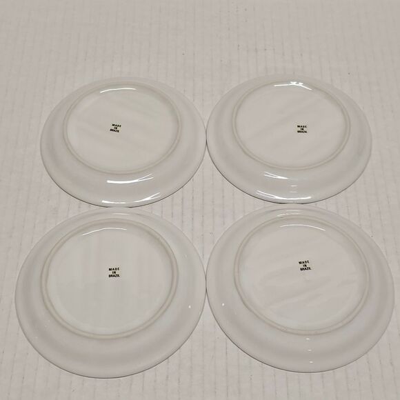 Set of Four Art Deco Flapper and Mustached Man Demitasse Cups and Saucers BRAZIL - Picture 7 of 9